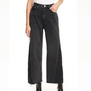 Rag & Bone Ruth Super High-rise ankle wide leg black jeans.  Size 28, VGUC.